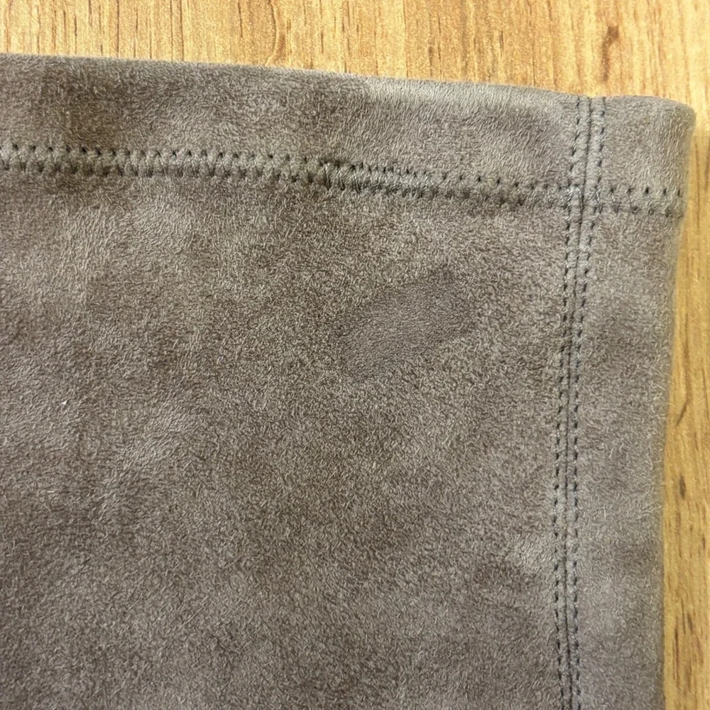 KAREN MILLEN Over-the-Knee Suede Boots Taupe Women Size 36 Stiletto Pointed Toe